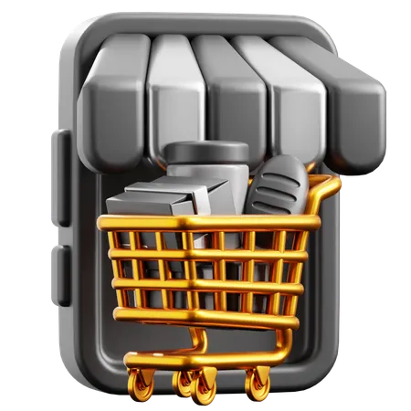 Magasin en ligne  3D Icon