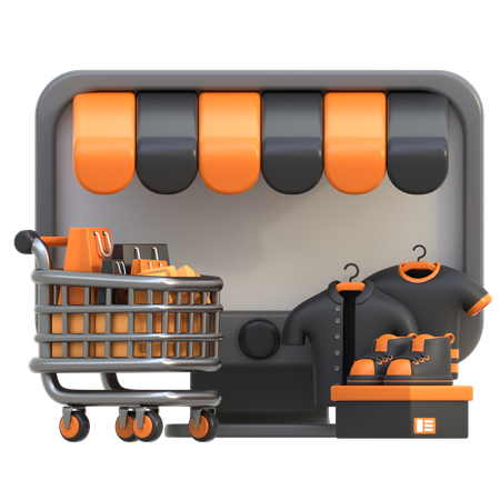 Magasin en ligne  3D Icon