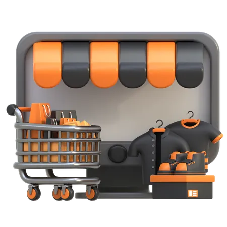 Magasin en ligne  3D Icon