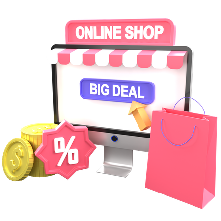 Magasin en ligne  3D Icon