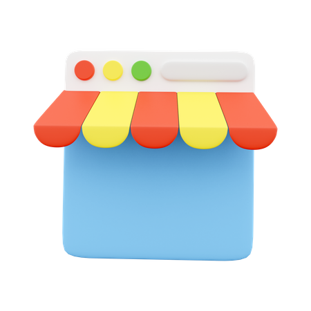 Magasin en ligne  3D Icon