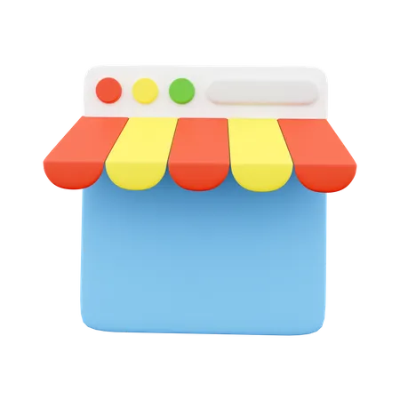 Magasin en ligne  3D Icon