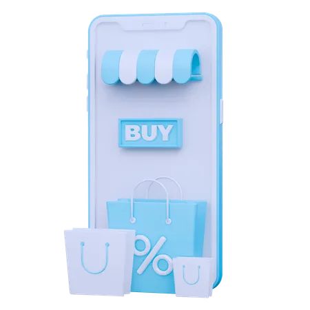 Magasin en ligne  3D Icon