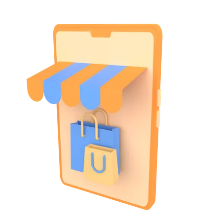 Magasin en ligne  3D Icon