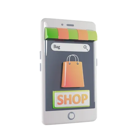 Magasin en ligne  3D Icon