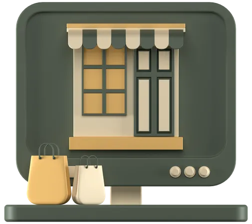 Magasin en ligne  3D Icon