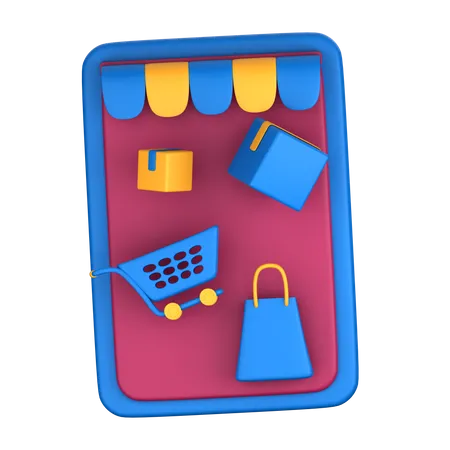 Magasin en ligne  3D Icon