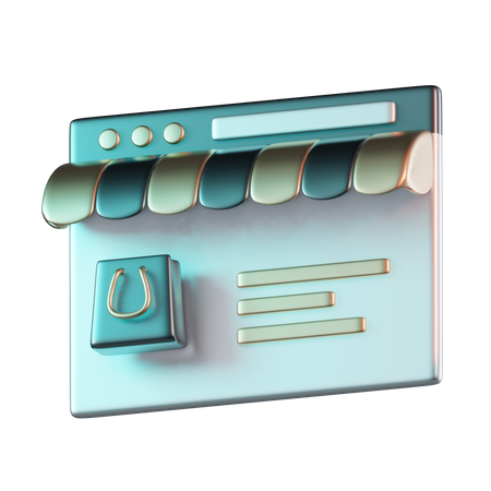 Magasin en ligne  3D Icon