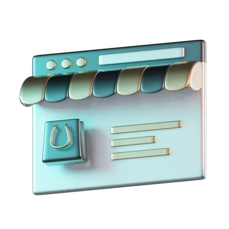 Magasin en ligne  3D Icon