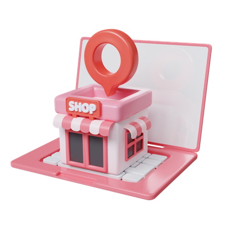 Emplacement de la boutique en ligne  3D Icon