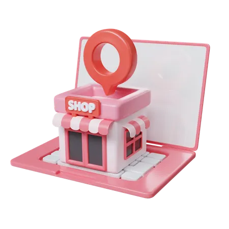 Emplacement de la boutique en ligne  3D Icon