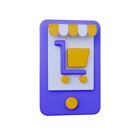 Boutique en ligne mobile  3D Icon