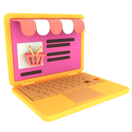 Bureau de boutique en ligne  3D Icon