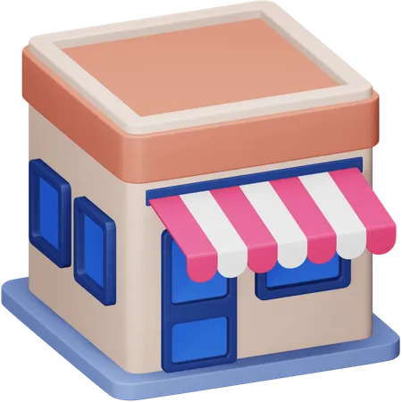 Maison de magasin  3D Icon
