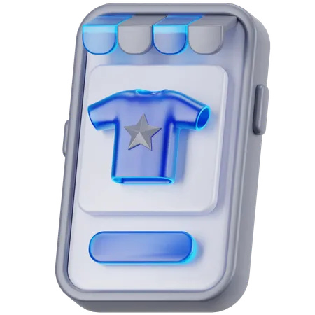 Boutique mobile en ligne  3D Icon