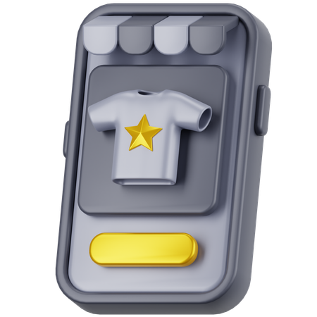 Boutique mobile en ligne  3D Icon