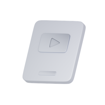 Bouton argenté youtube  3D Icon