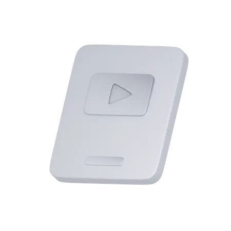 Bouton argenté youtube  3D Icon