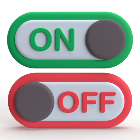 Bouton à bascule  3D Icon