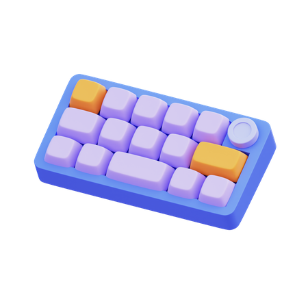 Clavier à boutons  3D Icon