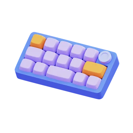 Clavier à boutons  3D Icon