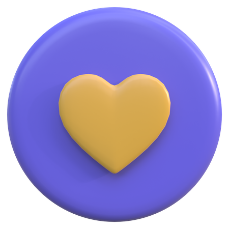 Bouton coeur  3D Icon