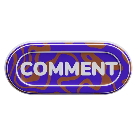 Bouton de commentaire  3D Icon