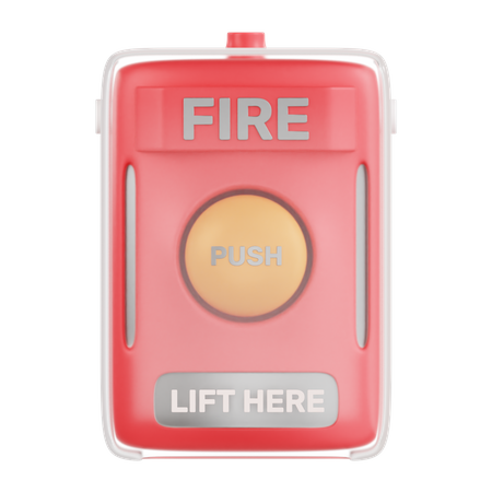 Bouton d'alarme incendie  3D Icon