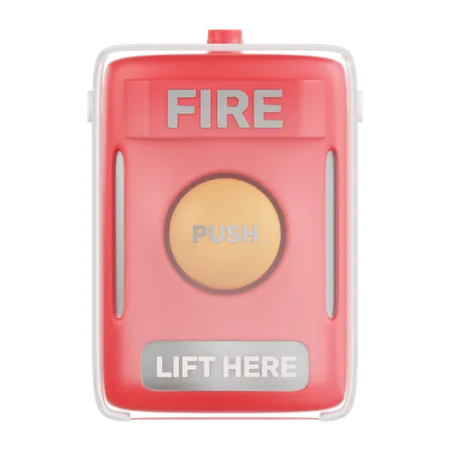 Bouton d'alarme incendie  3D Icon