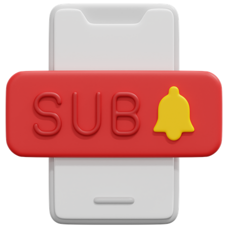 Bouton d'abonnement  3D Icon