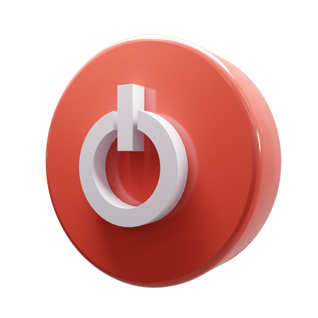 Bouton d'alimentation  3D Icon