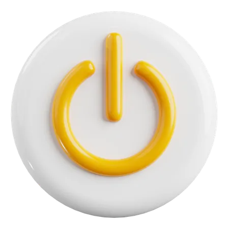 Bouton d'alimentation  3D Icon