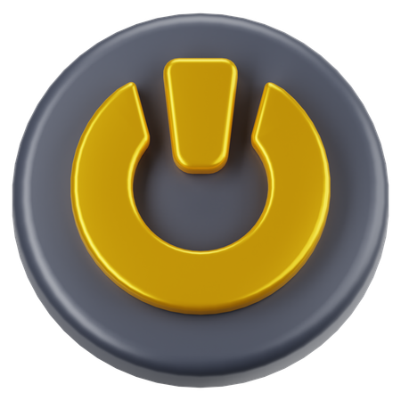 Bouton d'alimentation  3D Icon