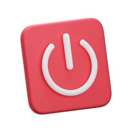 Bouton d'alimentation  3D Icon