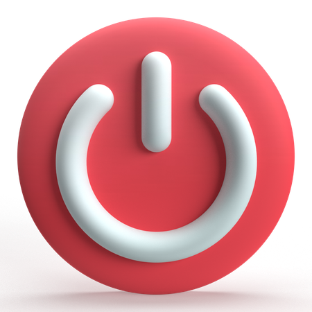 Bouton d'alimentation  3D Icon