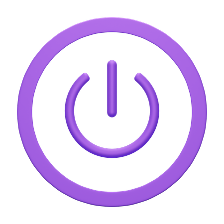 Bouton d'alimentation  3D Icon
