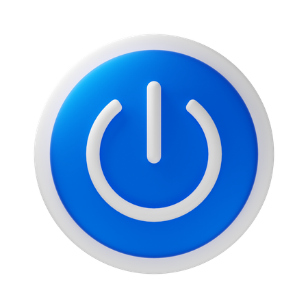 Bouton d'alimentation  3D Icon