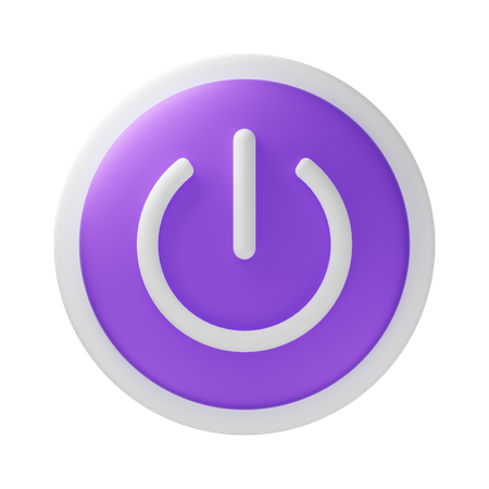 Bouton d'alimentation  3D Icon