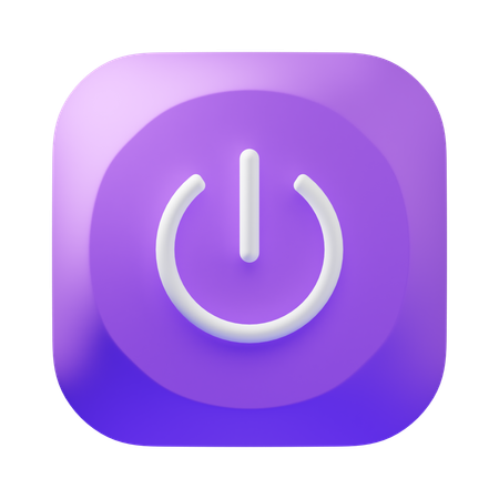 Bouton d'alimentation  3D Icon