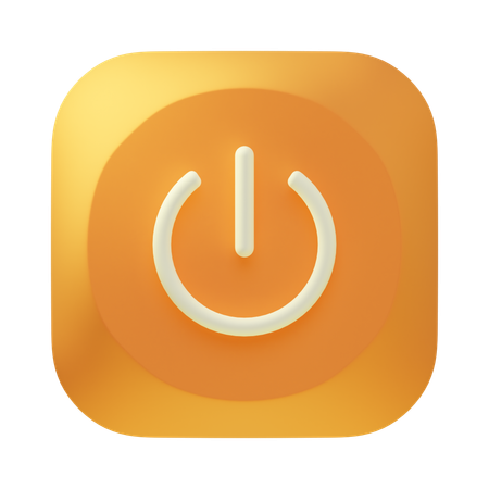 Bouton d'alimentation  3D Icon