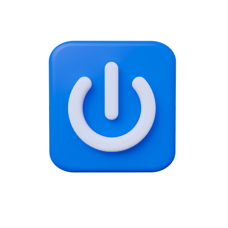 Bouton d'alimentation  3D Icon