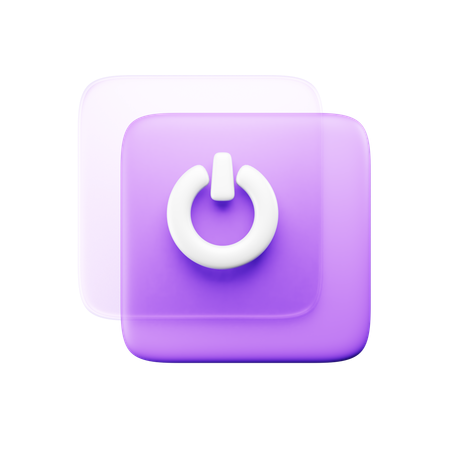 Bouton d'alimentation  3D Icon