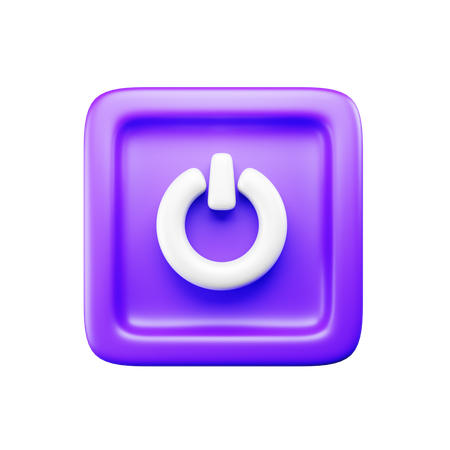 Bouton d'alimentation  3D Icon