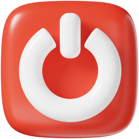 Bouton d'alimentation  3D Icon