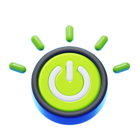 Bouton d'alimentation  3D Icon