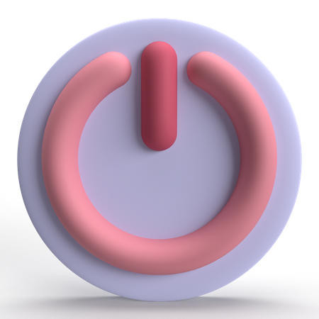 Bouton d'alimentation  3D Icon