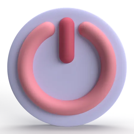 Bouton d'alimentation  3D Icon