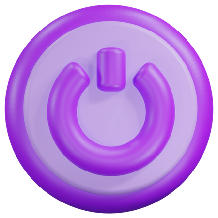 Bouton d'alimentation  3D Icon