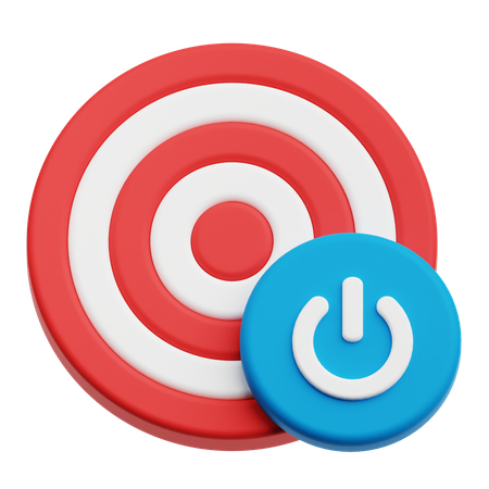 Bouton d'alimentation cible  3D Icon