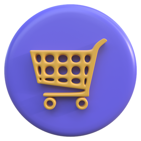 Bouton de caddie  3D Icon